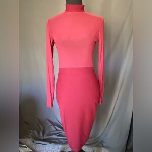 Missguided see thru turtleneck dress